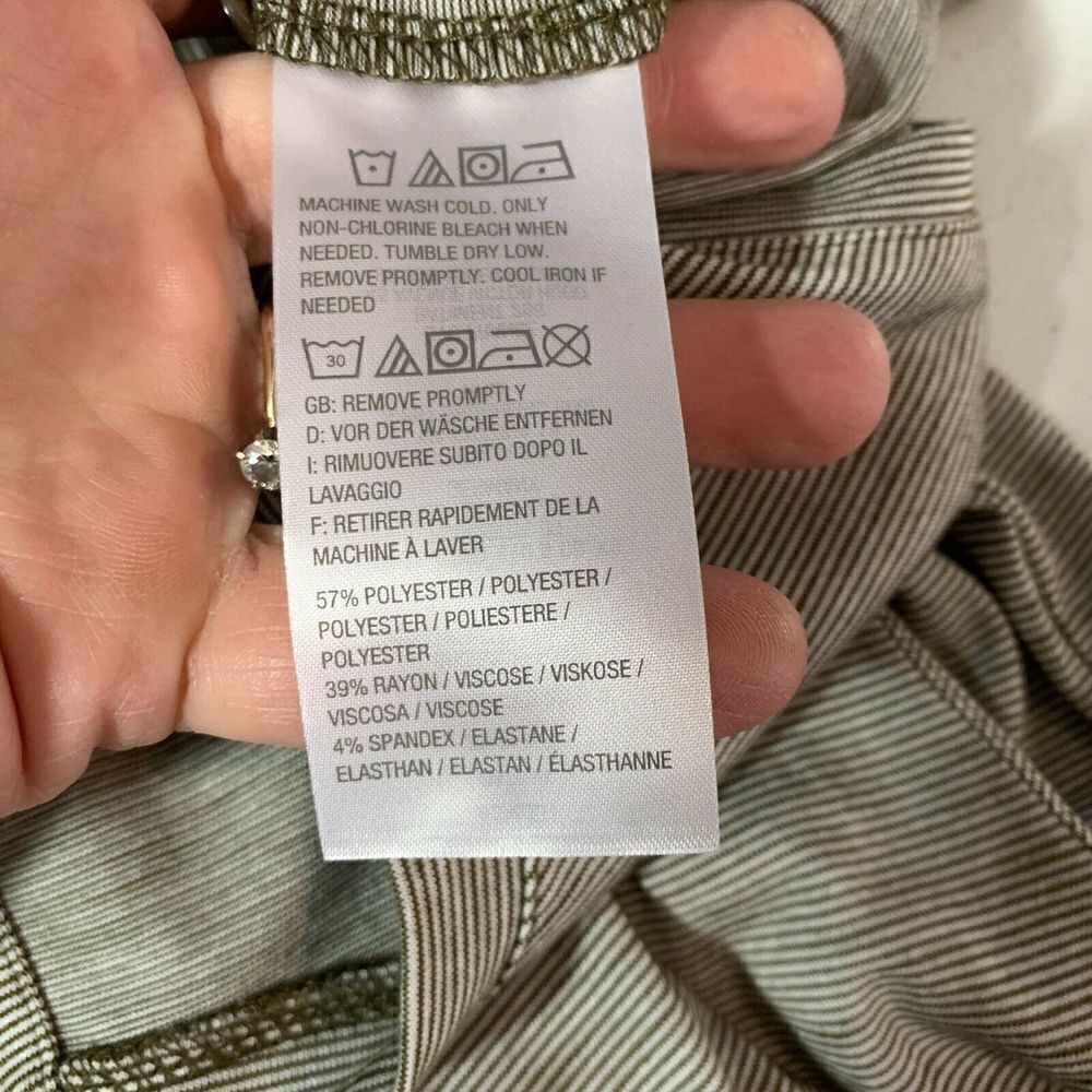 LOGO Lori Goldstein Micro Stripe Jumpsuit M - Picture 5 of 6